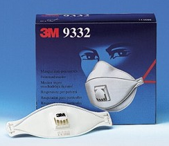 3M Aura 9332+ FFP3 Stofmasker met ventiel (per stuk)