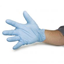 Melkhandschoen blauw Nitrile 100 st.