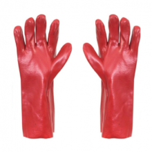 Handschoen Chemisch PVC Rood Cat.2 lengte 45 cm mt 10
