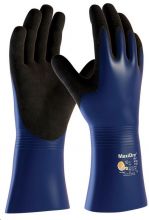 Handschoen MaxiDry Plus Nitril blauw/zwart mt 9 (u)