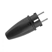 Stekker met randaarde kleur zwart