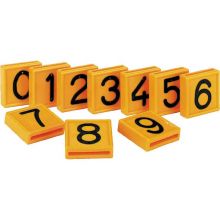 Nummerblok -9- geel (10 stuks)