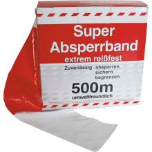 Afzetlint rol 500 meter wit-rood