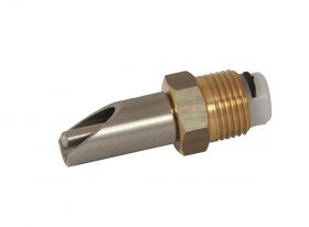 Biggenbijtnippel 3/8" RVS met 1/2" messing aansl. VD 56 mm (ip)