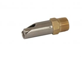 Biggenbijtnippel 3/8"  rvs/mess LD 54 mm