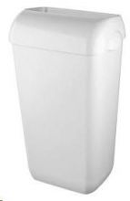 Afvalbak mat wit met open inworpklep, 43 ltr 