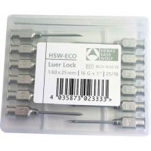 Veterinaire canules 1,6 x 25 mm LL (12 stuks)