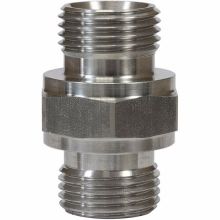 Dubbele nippel 3/8 "AG roestvrij staal