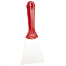 Handschraper Vikan kunststof rood, breed rvs blad 100x235 mm 4009-4 