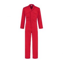 overall drukknoop rood pol/kat